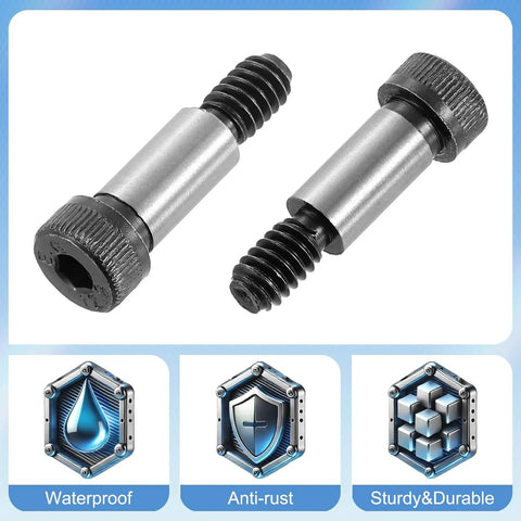 Alloy Steel Hex Socket Head Shoulder Bolts Five Eighths Inch Shoulder Length Five Sixteenths Inch Shoulder Diameter Five Sixteenths Twenty UNC Thread Five Pieces Built To Last High Torque Fasteners For Machinery Wear And Corrosion Resistant