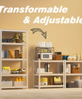 Transformable & Adjustable Five Tier White Metal Garage Shelving Unit With 1500 Lbs Total Capacity, 24W X 16D X 60H storage rack
