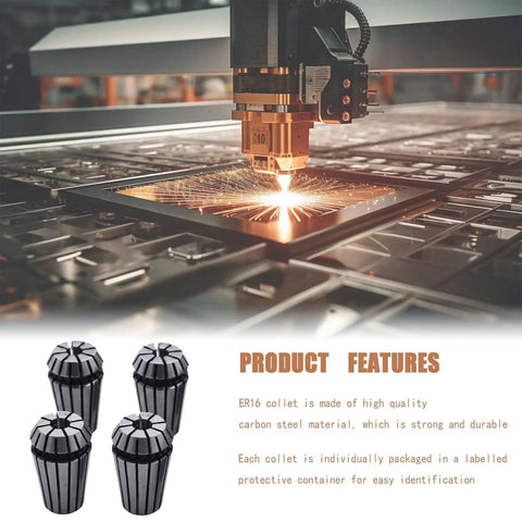 ER16 Spring Collet Set 1/32 To 3/8 Inch Carbon Steel For CNC Workholding Engraving And Milling Lathe Tools 12 Pack With Rock Solid Grip And Quick Clamp next to CNC machine
