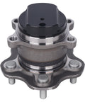 Rear Wheel Bearing And Hub Assembly For Nissan Rogue 2008 2009 2010 2011 2012 2013 Rear FWD And Rogue Select 2014 2015 With ABS 5 Lug Upgrade Kit Built For A Smooth Quiet Ride And Easy Install 43202JG01A 512398, close-up view showing hub structure and lug pattern