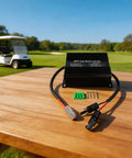 Heavy Duty 1000W Solar Charge Controller Supporting 24V 48V 60V 72V Electric Vehicles With Phosphate Batteries on a wooden table.