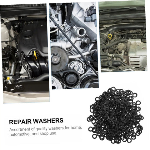 500-Piece Spring Wave Washer Kit Set For Home Auto And Marine Use Heavy-Duty Wave Washers Compression Gaskets Electrical Connection Seals Vibration-Resistant Assortment For DIY Repairs And Upgrades, black washers