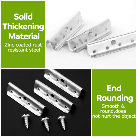 Beefed Up Metal End Clips For Webbing Lawn Chairs 2 Inch Replacement Kit With Screws 50 Clips And 50 Screws Steel End Caps