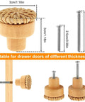 Grab These Snazzy Wooden Rattan Furniture Knobs And Pulls For Your Dresser Or Cabinet, Featuring Easy Single Hole Installation, Stylish Round Weave Design, And Durable Build Ideal For Upgrading Kitchen Cupboards Bedroom Drawers Or Bathroom Storage Units. 3cm wood rattan cabinet knob with 2.5cm and 4cm screws