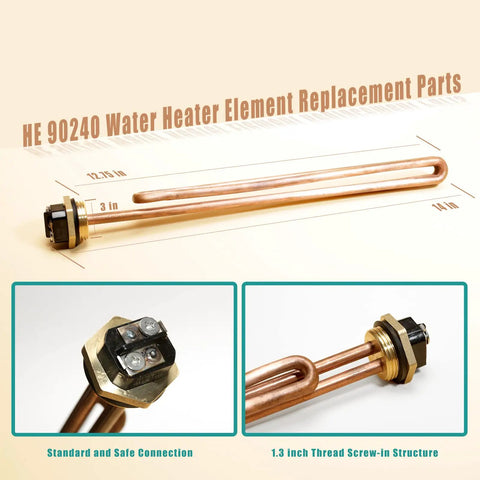 2 Pack 90240 Water Heater Element Replacement For EcoSmart Tankless Heaters Eco 18 24 27 36 9KW 240V Fits iHeat Eemax