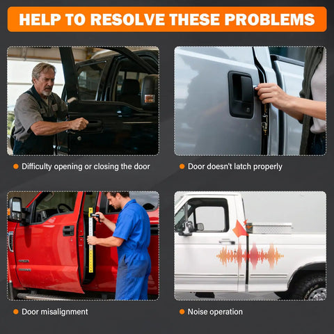 Images showing issues resolved by Front Left Driver Side Door Latch Lock Assembly With Actuator Motor Cable Rod Kit for Ford models.