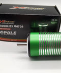 Beefy 3660 Brushless RC Motor 4650KV 1700W 120A 12V, green casing, boxed, 4 pole design for electric racing cars, buggies, boats.