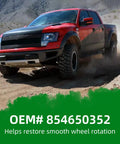 Red Ford truck off-road, related to Rear Axle Wheel Bearing Seal Kit For Ford F150 F250 Expedition And Lincoln Navigator 9.75 Ring Gear OE Replacement Kit