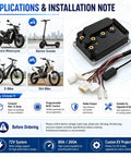 The Full Send 72V Programmable Bldc Motor Controller For Electric Bikes Scooters And Dirt Cycles showcases applications on electric vehicles.