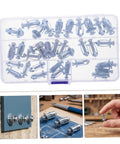 Petal Jack Nuts Expansion Kit 35pcs M4 M5 M6 For Hollow Wall And Plasterboard Easy Install Metal Petal Nuts for storage case