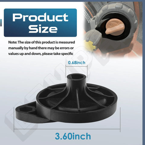 Table Saw Hand Wheel Replacement For Ridgid R4513 Compatible 089290001054 size dimensions shown 3.60 x 0.68 inches