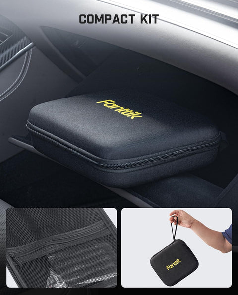 Heavy Duty Tire Repair Kit 24 Piece Universal Plug And Patch Set in compact carrying case for easy storage