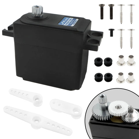 Beefed Up 21T 11KG Metal Gear Steering Servo For 1 To 14 Scale RC Cars And Trucks Upgraded Performance with included screws and gears
