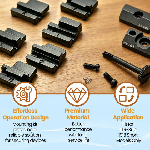 Knockout 69322 TLR Clamp Jaw Kit For Streamlight 1913 Short Rail Accessory Replacement Set with hardware and clamps