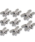 Hidden Door Hinges Two And Three Eighths Inch Concealed Cross Hinges Zinc Alloy 180 Degree Swing 8 Pack for Wood Doors and Cabinets