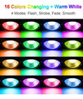 Low Voltage RGB Landscape Lights With Timer Transformer And Connector, color modes for outdoor LED path lights display