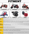 Image showing fitment guide for Exhaust Header Pipe Kit For Predator 212cc 224cc And GX160 GX200 Engines.