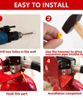 Installation steps for 4 Pack Fire Extinguisher Mounts And Brackets For 10 Lb Extinguishers Heavy Duty Wall Hanger Holders
