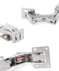 Two Pack Adjustable Angle Hydraulic Damper Hinge Soft Close Invisible Concealed Cabinet Hinges for beefy heavy duty furniture