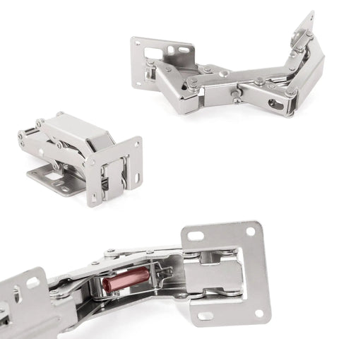 Two Pack Adjustable Angle Hydraulic Damper Hinge Soft Close Invisible Concealed Cabinet Hinges for beefy heavy duty furniture
