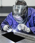 Welder using Heavy Duty Pro Grade Welding Blanket For Sparks Protection Heat Resistant Insulation Pad For Welders Metalworkers