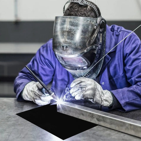 Welder using Heavy Duty Pro Grade Welding Blanket For Sparks Protection Heat Resistant Insulation Pad For Welders Metalworkers