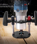 Built Like A Tank Aluminum Alloy Router Table Lift Base With Dead Nuts Accurate 65mm Plunge Mounting Plate for precise woodworking.