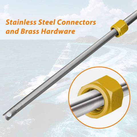 Boat Steering Cable 12 Feet Universal Rotary Replacement For Single Station Boats Built For Rough Water Beefed Up Durability And Easy Fit Compatible With SeaStar SSC6212 Uflex M66X12 Teleflex SSC6200 SSC6300 Morse Steering Cables