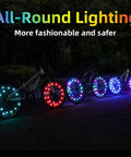 LED Bike Wheel Lights Two Tire Pack Spoke Light With Batteries Included High Brightness For Night Riding on bicycles
