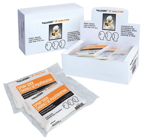 Spray Socks For Overspray Protection 100 Percent Cotton Stretch Knit One Size Fits Most Tan Pack Of Twelve in open box