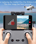 Controller display showing restored drone image after using Must Have Mini 2 Gimbal Ribbon Cable Replacement Kit for Mavic Mini Mini SE