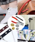 Half Inch Grommet Tool Kit With 150 Eyelets And Hole Punch Pliers For Fabric Leather And Canvas Gold And Silver Metal Eyelets Set