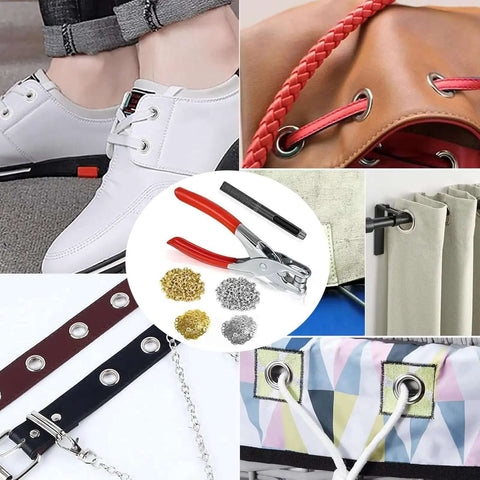 Half Inch Grommet Tool Kit With 150 Eyelets And Hole Punch Pliers For Fabric Leather And Canvas Gold And Silver Metal Eyelets Set