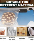 8 Inch Impulse Sealer Replacement Parts Kit sealing various bag types including plastic, foil, kraft, and non-woven bags.