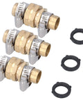 3/4 Inch Garden Hose Repair Connector Set, Brass Fittings For 3/4 Or 5/8 Inch Hoses, Leak Proof Threaded Joint, Includes Washers
