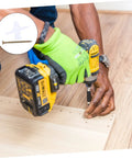 Person using drill with Heavy Duty Drywall Patch Kit With 100 Expansion Plugs Nails And Screws for Plasterboard repair