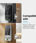 No Sweat Smart Deadbolt With Wireless Door Status Tracking And Seamless App Control For Hassle Free Keyless Entry And Rock Solid Home Security Easy As Pie To Install shown mounted on door.