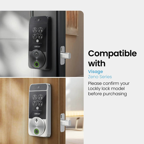 No Sweat Smart Deadbolt With Wireless Door Status Tracking And Seamless App Control For Hassle Free Keyless Entry And Rock Solid Home Security Easy As Pie To Install shown mounted on door.