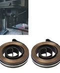 2 Pcs Universal Drill Press Spring, Heavy Duty Chromed Steel Quill Feed Return Coil for Milling Machine shown on wood surface.