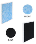 MSA3 Filter Replacement 4 Pack For Membrane Solutions MSA3 And MSA3S Smart Purifiers showing front and back sides of the filter