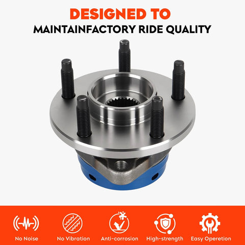 Front Wheel Hub Bearing Assembly Fits Malibu 2004 2012 Cobalt 2008 2010 HHR 2008 2010 Pontiac G6 2005 2010 Saturn Aura 2007 2009 5 Lug With ABS Replacement 513214 1 Piece shown