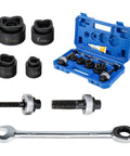 Heavy Duty Knockout Hole Punch Kit For Electrical Conduit 1/2 Inch 3/4 Inch 1 Inch 1-1/4 Inch With Wrench in case