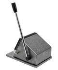 Button Maker Punch Die Cutter For Two And A Quarter Inch Badges 58mm with metal base and sharp blade, side view
