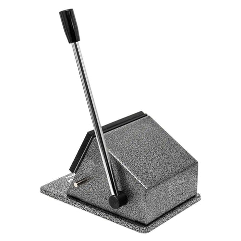 Button Maker Punch Die Cutter For Two And A Quarter Inch Badges 58mm with metal base and sharp blade, side view