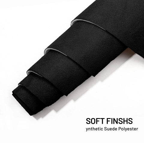 Black synthetic suede headliner fabric roll with foam backing for car interior, 98in x 60in