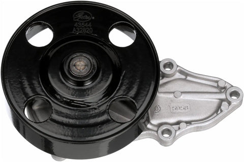 Premium Engine Water Pump Direct Fit Cooling System Upgrade with black polymer shield and silver hub for heavy-duty use.