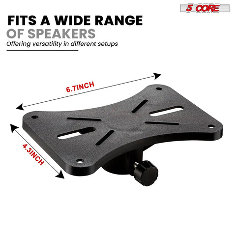 Universal speaker adapter for Heavy Duty Adjustable Speaker Stands Pair, 54 Inch Tripod Bases With 132 Lbs Capacity.