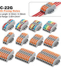 Wire Cable Connectors With Fix Hole Universal Compact Wiring Terminal Block For No Fuss Docking And Quick Electric Fixes 2 Piece Set 22G To 3M 10 Pieces Durable And Simple To Install displayed