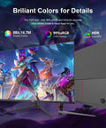 27 Inch Gaming Monitor With 100Hz Refresh Rate Full HD 1920x1080 Built In Speakers HDMI Eye Care Frameless Design For Immersive Work