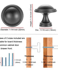 10 Pack One And A Quarter Inch Brushed Gold Cabinet Knobs For Cabinets Drawers Dressers Cupboards Sturdy Solid Metal Hardware Built To Last In Humid Kitchens And Bathrooms with screw size guide
